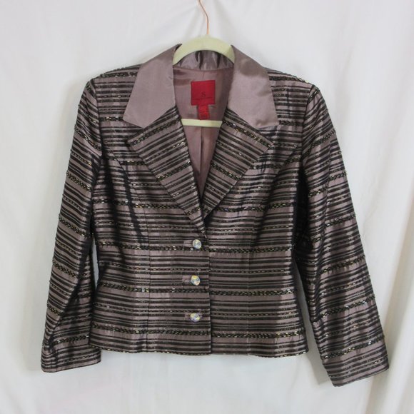 JS Collections Skirt Set Beaded Embroidered 3 Piece Formal Evening Size 6 - Picture 8 of 16